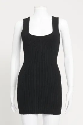Black Knit  Bodycon Preowned Mini Dress