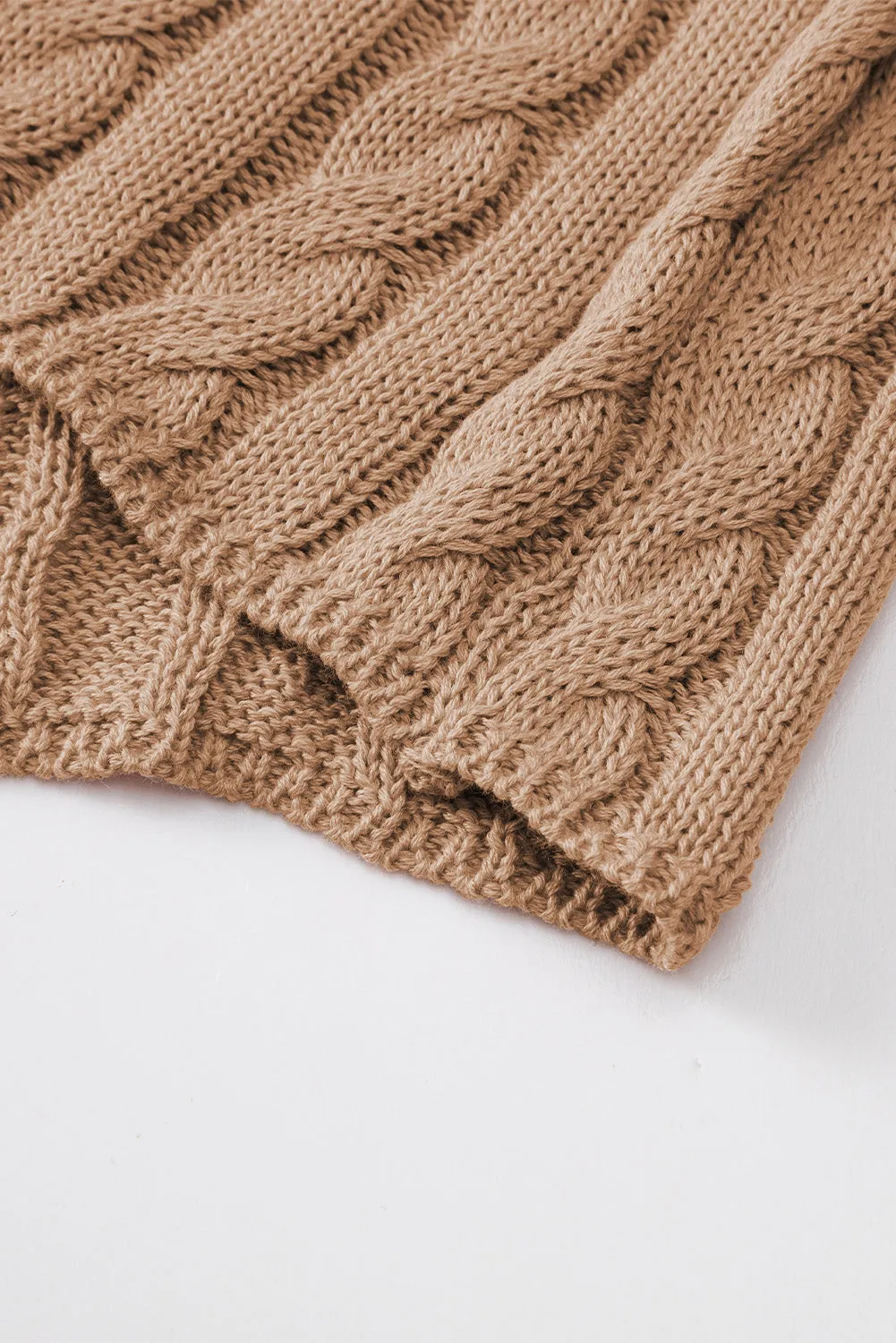 Cable Knit Short Sleeve Sweater