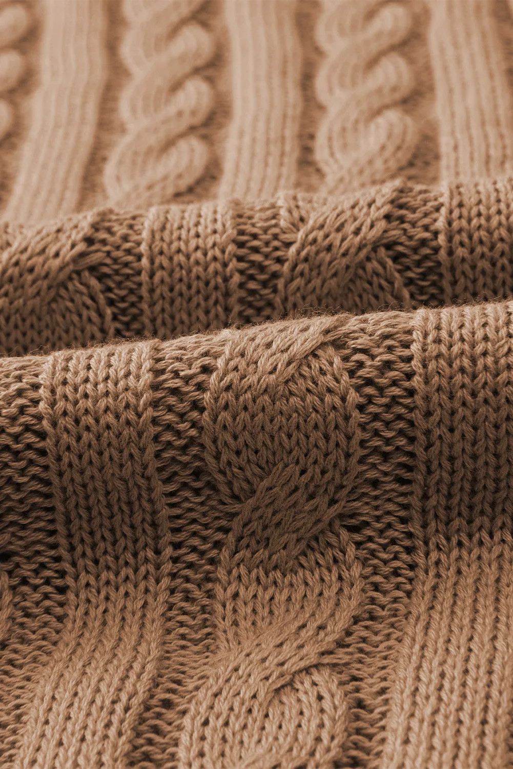 Cable Knit Short Sleeve Sweater