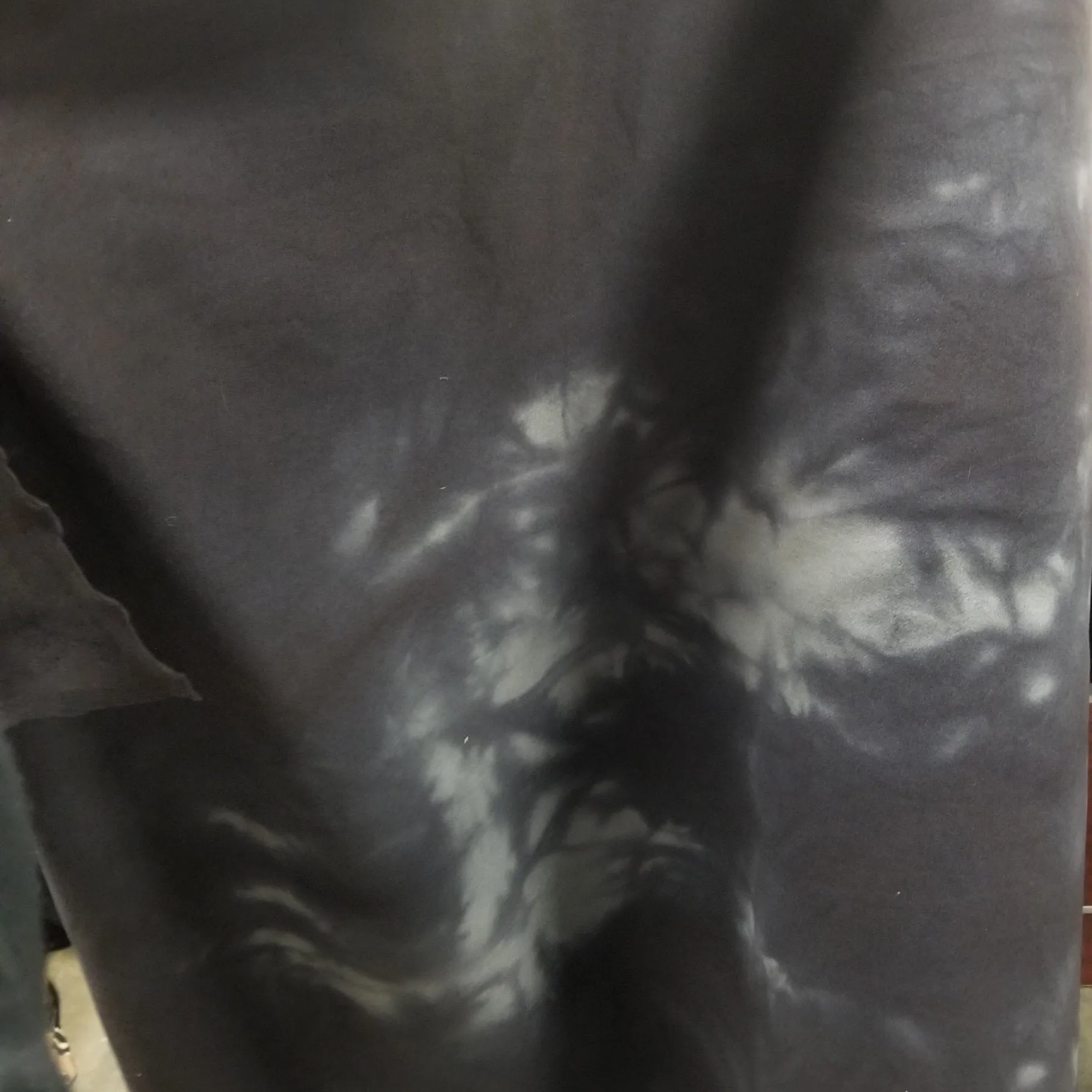 Designer Deadstock European Tie Dye Grunge Wool Blend Melton Woven-by the yard