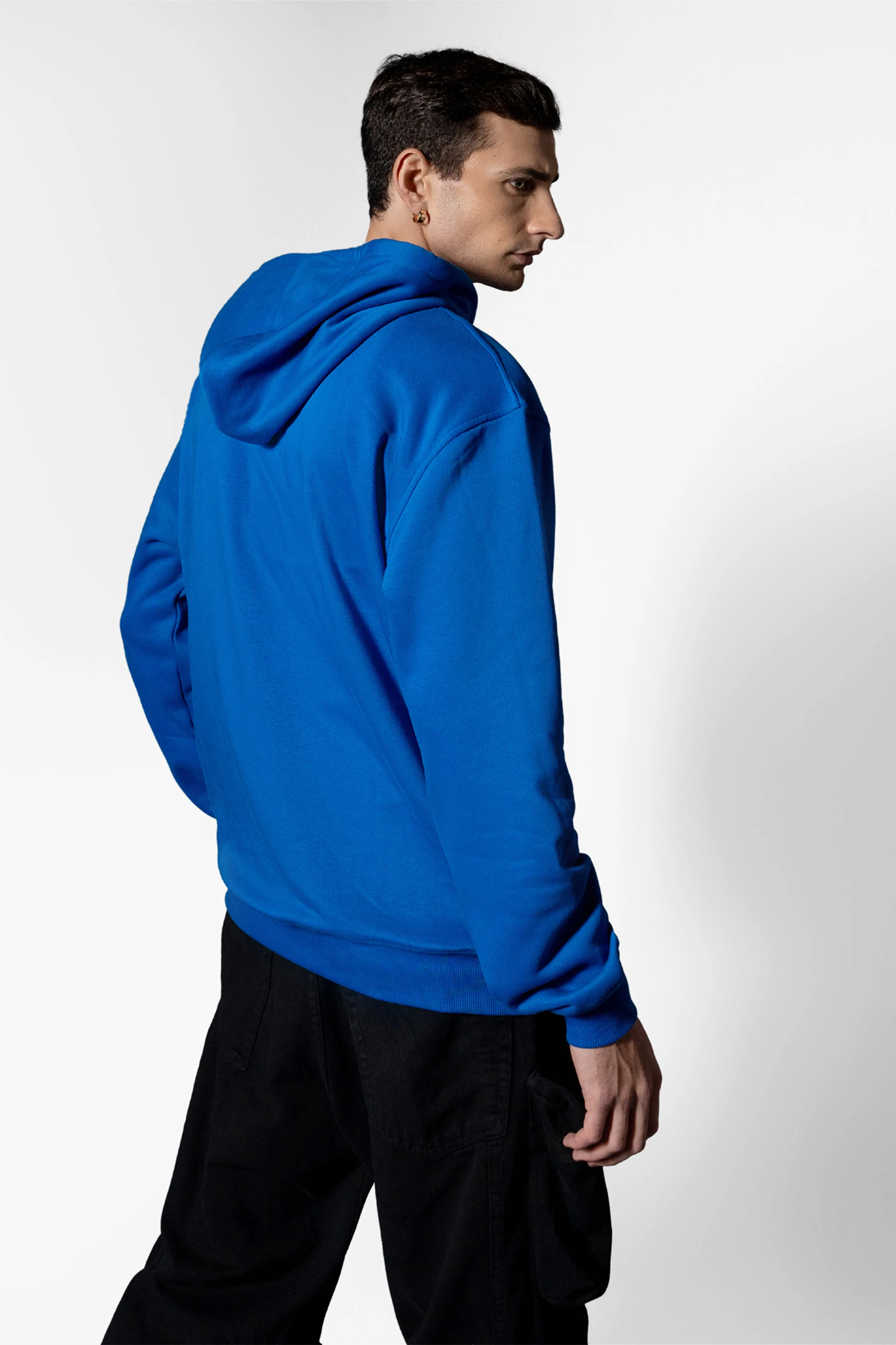 Diode Blue Oversized Hoodies