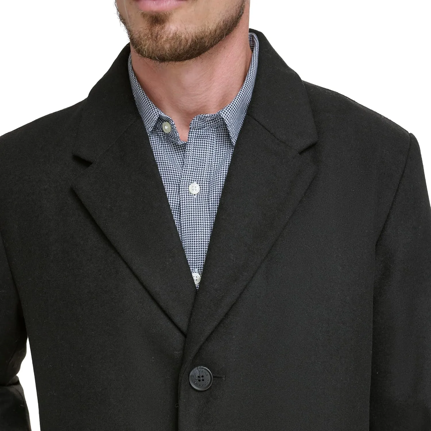 Dockers Men's Henry Wool Blend Top Coat