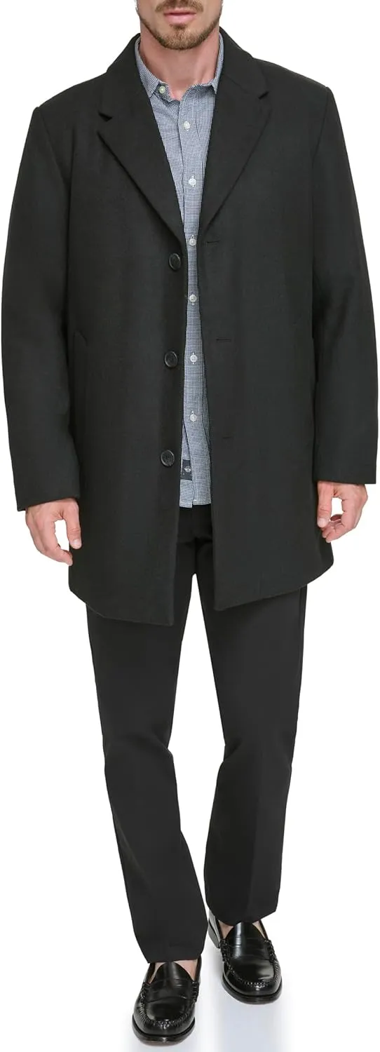 Dockers Men's Henry Wool Blend Top Coat