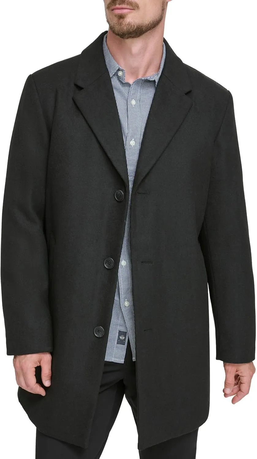 Dockers Men's Henry Wool Blend Top Coat