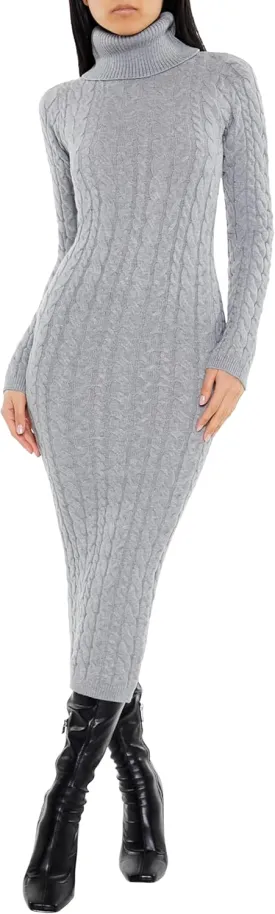 Forever 21 Women's Cable Knit Midi Sweater Dress