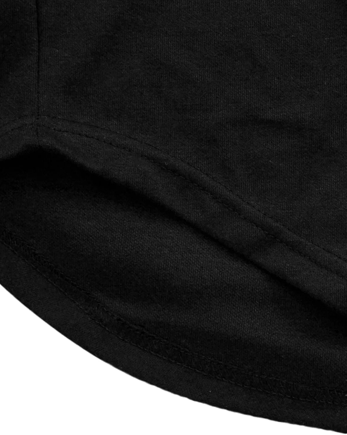 GIVON Men's Short Sleeve Pullover Hoodie Hipster Longline Hooded Shirt Lightweight Cotton Blend Casual Streetwear