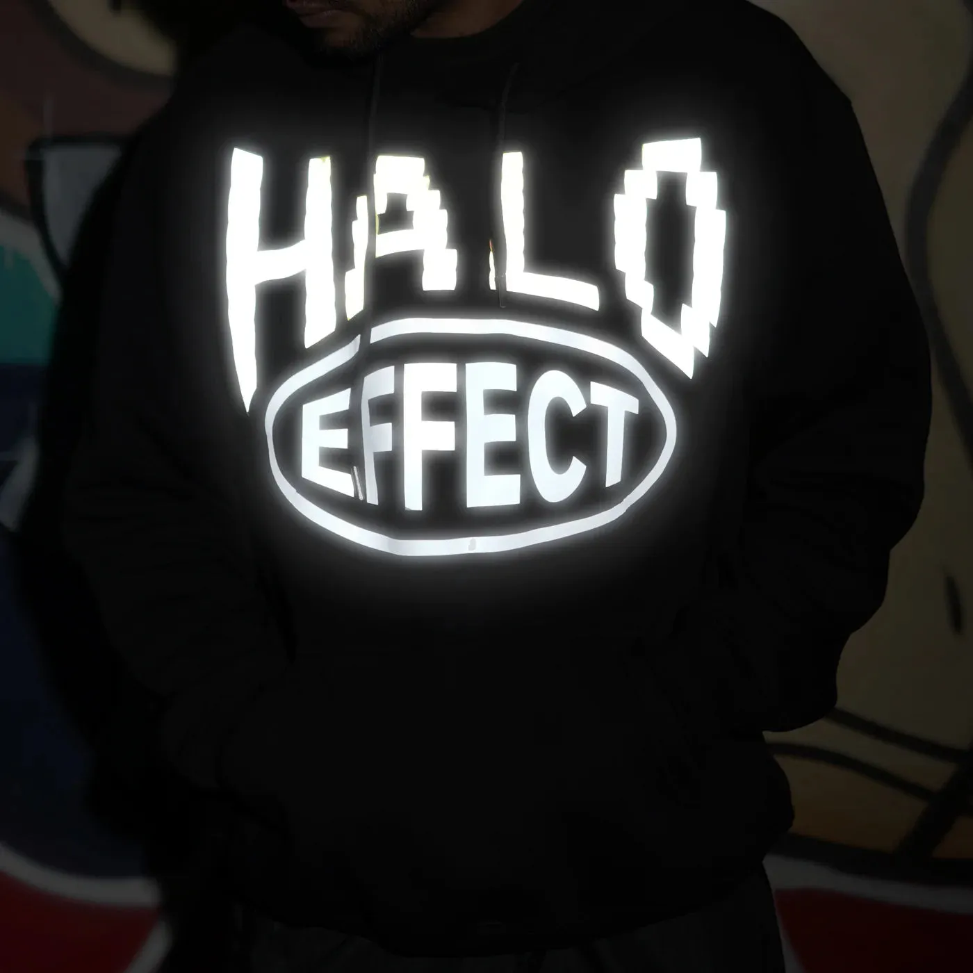 Halo Effect Unisex Heatmap Reflective Black Hoodie
