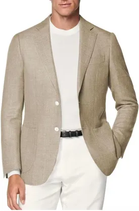 HUUTOE Mens Linen Sports Jacket for Men Causal Lightweight Blazers and Sport Coats Linen Suit for Men Beach Wedding
