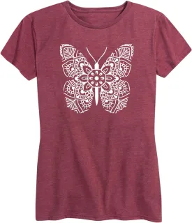 Instant Message - Mandala Butterfly - Women's Short Sleeve Graphic T-Shirt