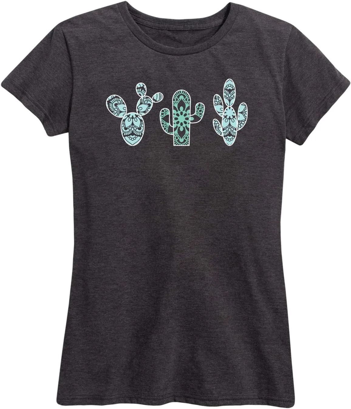 Instant Message - Mandala Cacti - Women's Short Sleeve Graphic T-Shirt