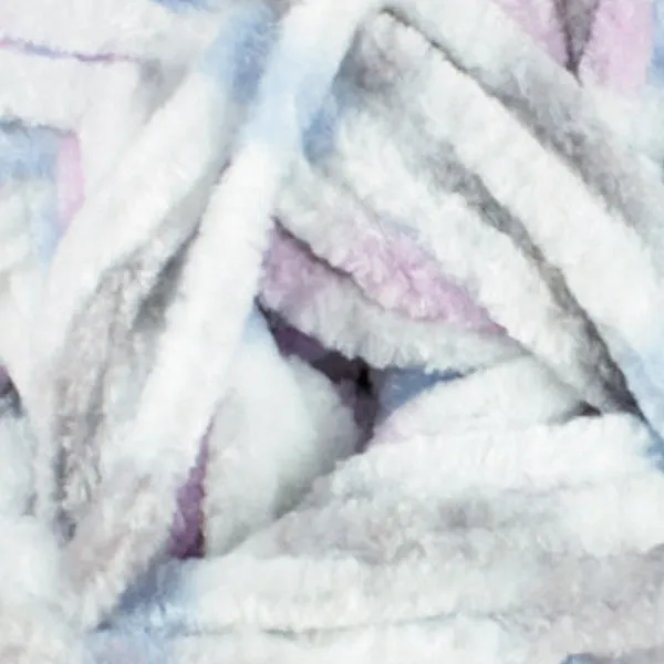 James C Brett Flutterby Chunky - B40 - Grey Lilac Blue Spot - 100g Chenille Plush