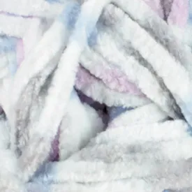 James C Brett Flutterby Chunky - B40 - Grey Lilac Blue Spot - 100g Chenille Plush