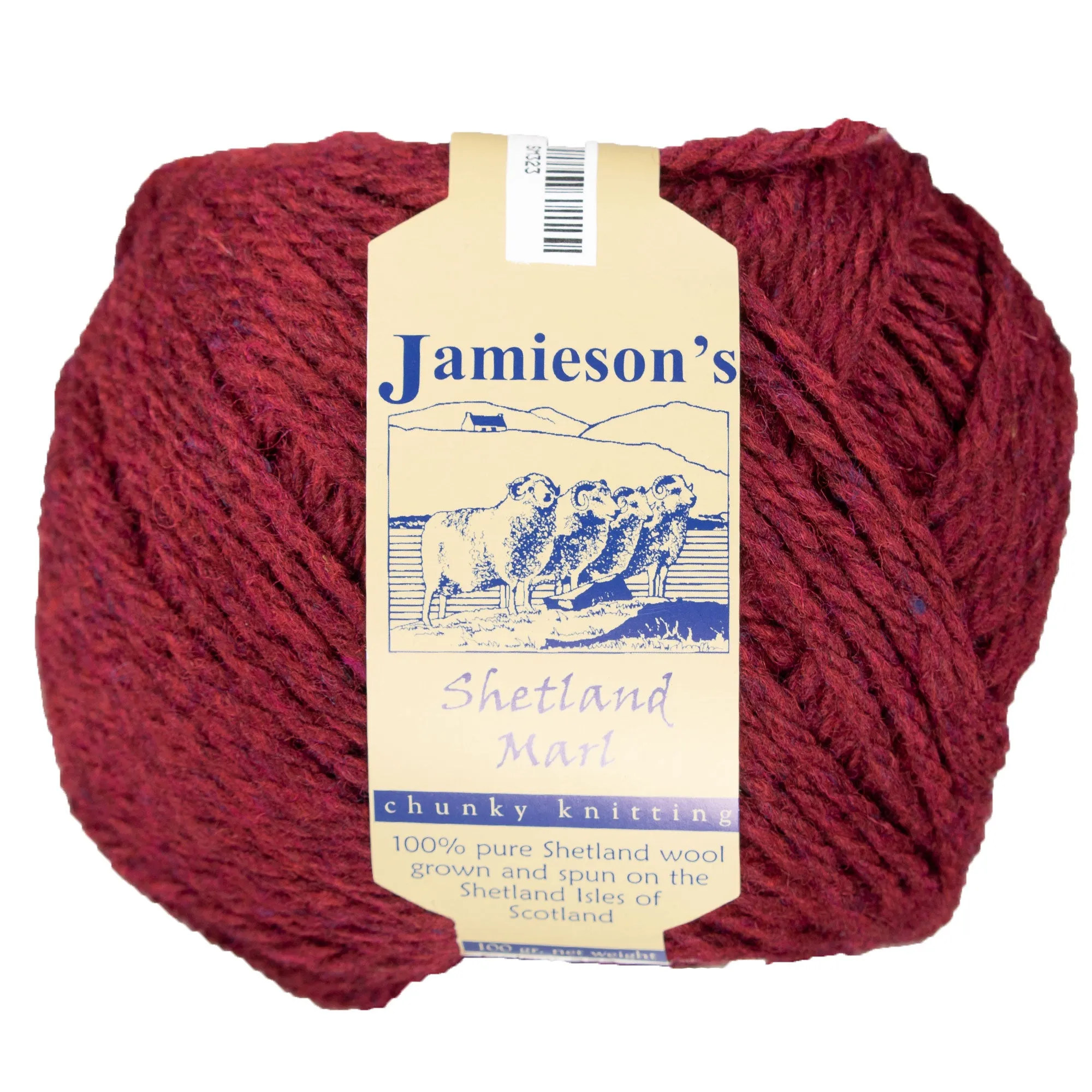 Jamieson's of Shetland Marl Chunky Yarn - 323 Cardinal