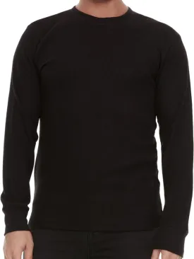 JMR Mens Heavyweight Waffle Thermal Shirt - 100% Cotton Long Sleeve - Wear as Base Layer or Standalone - Warm & Breathable