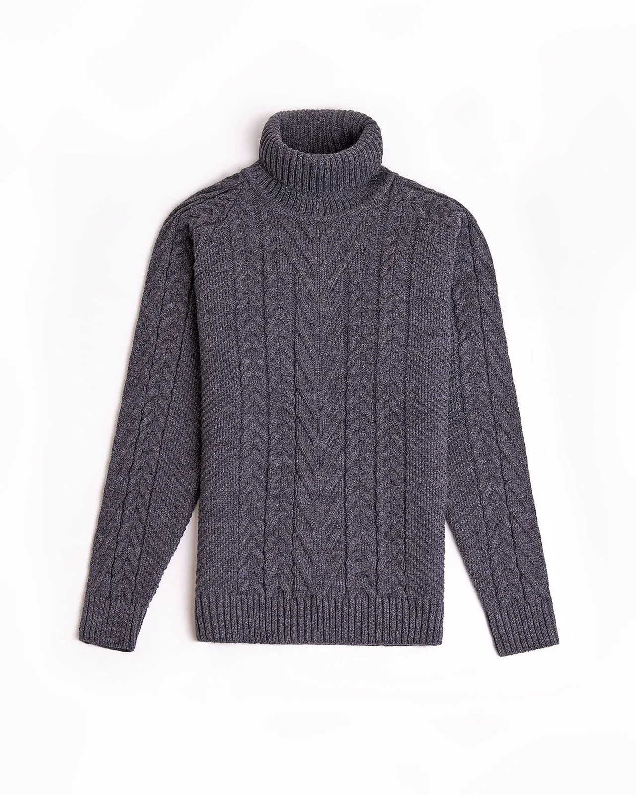 Käsmu men's braided high neck sweater