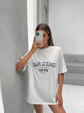 Letter Graphic Oversized Longline Tee