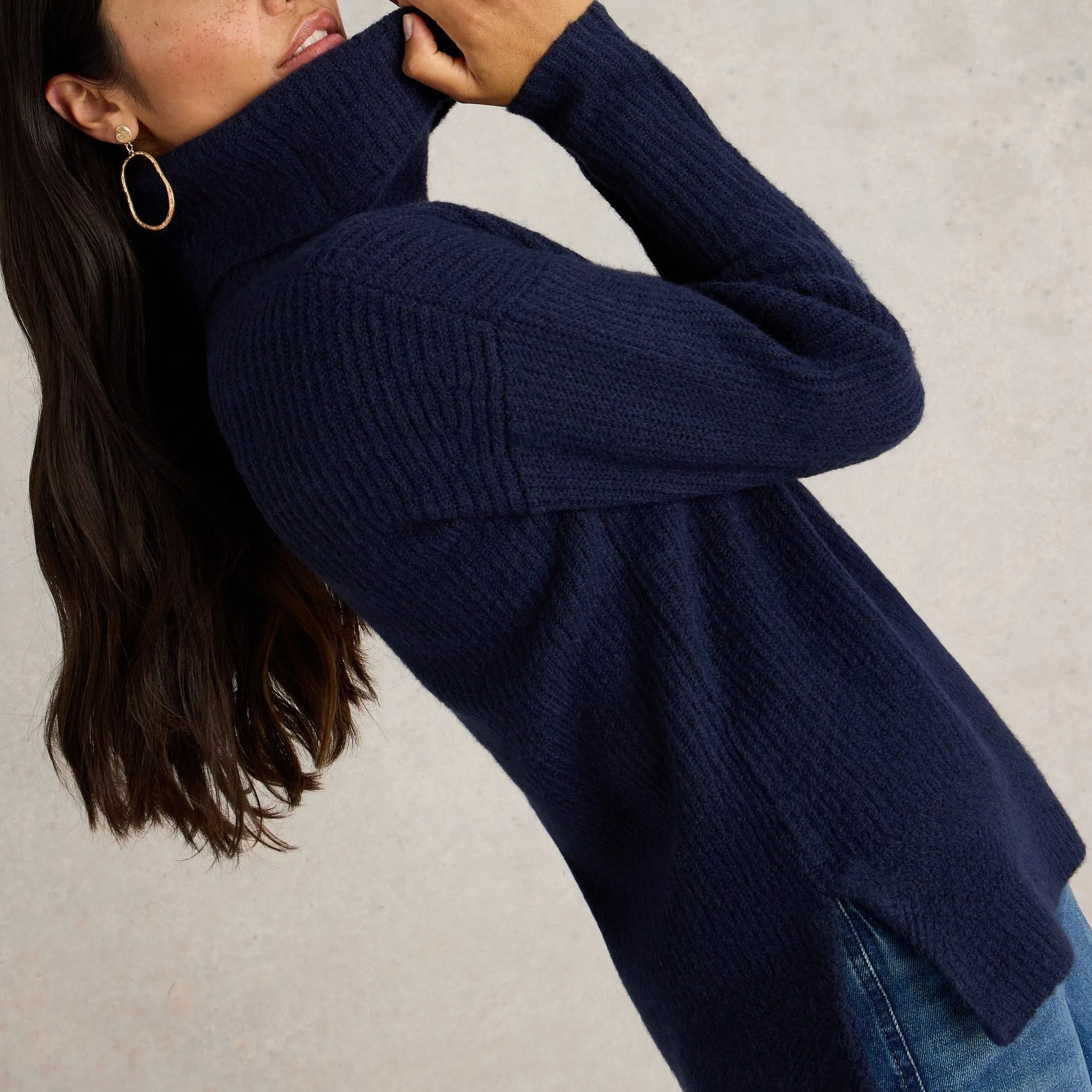 Lovely Rib Jumper - French Navy