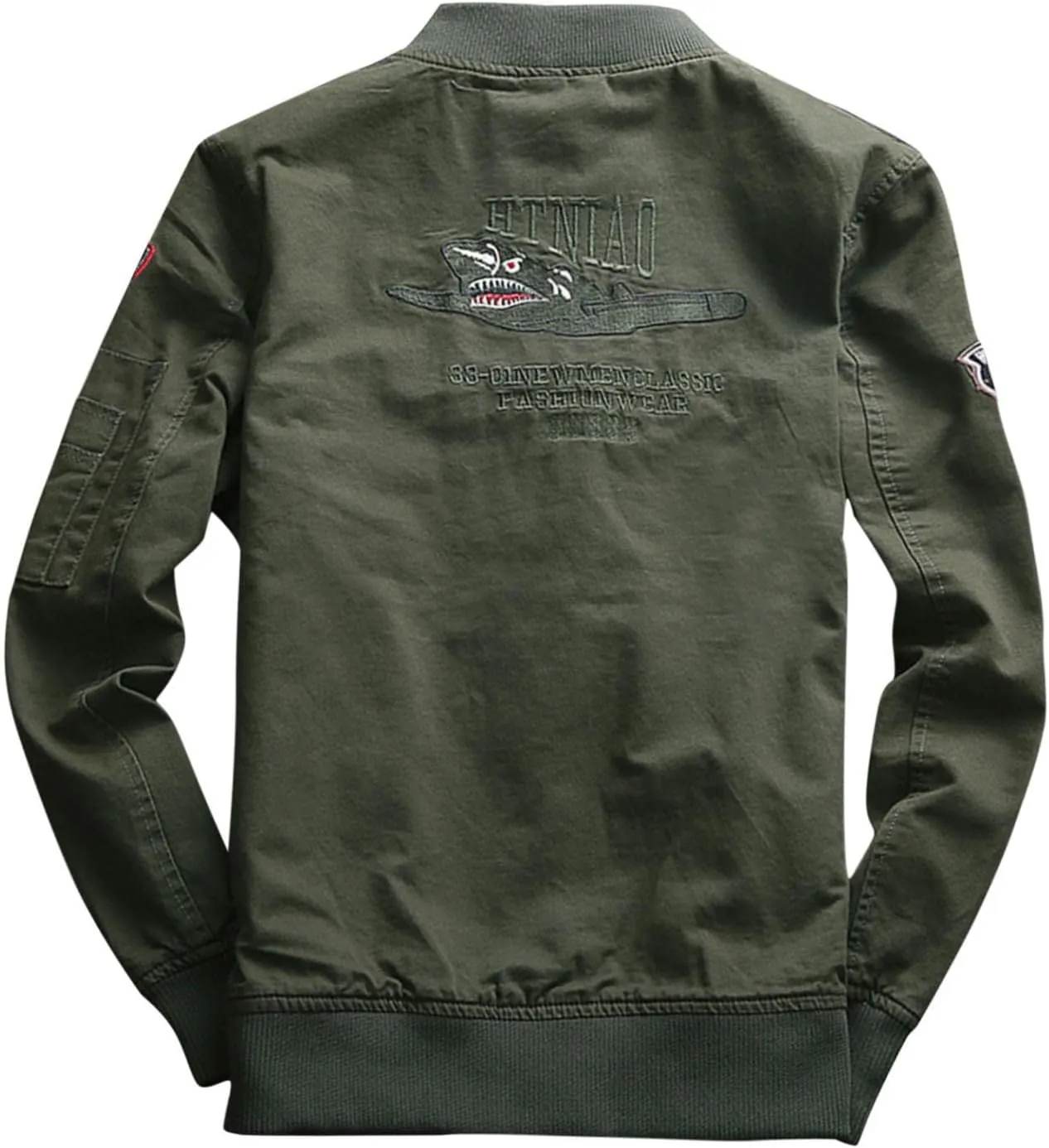 Military Jackets for Men Cotton USA American Flag Flight Bomber Jackets Lightweight Tactical Windbreakers Cargo Coats