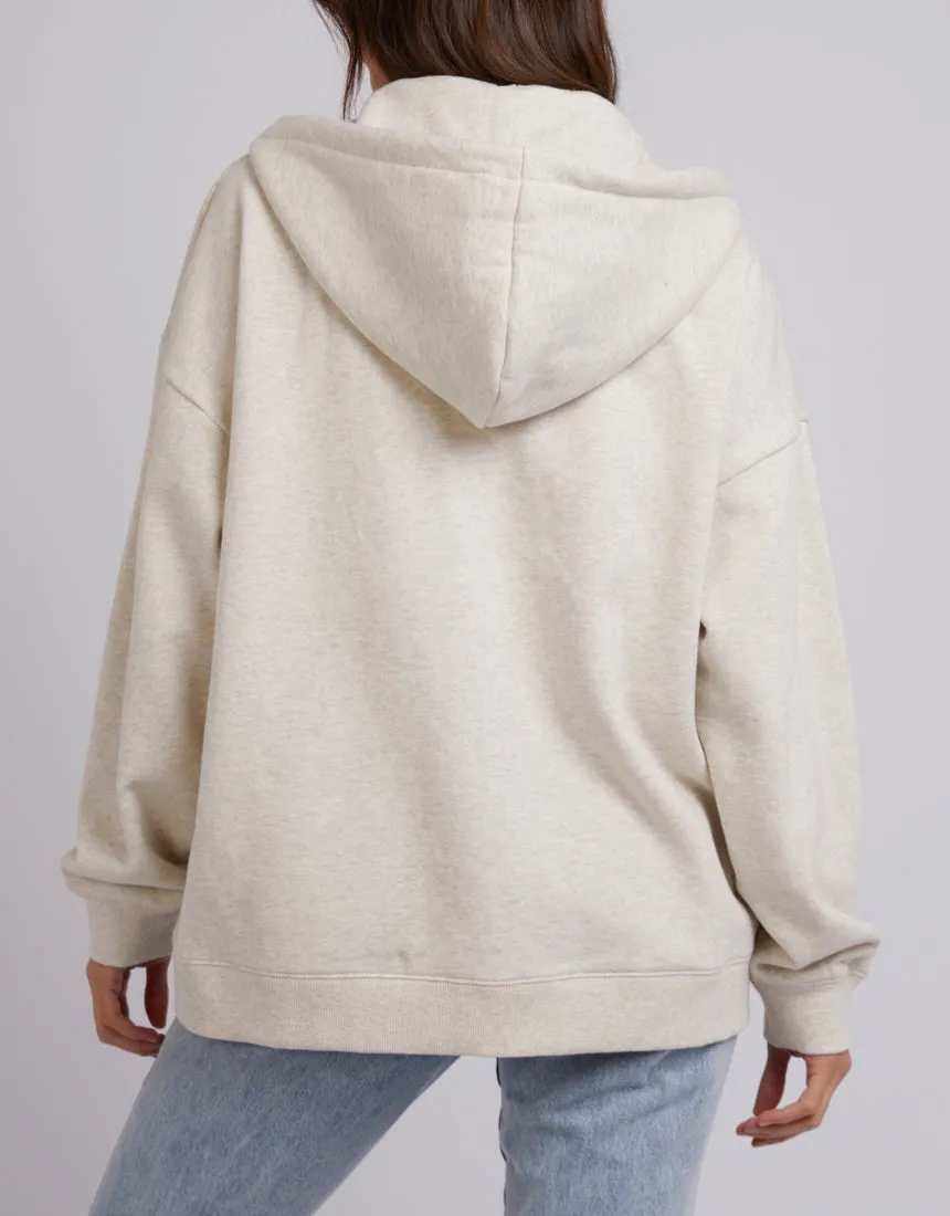 Oversized Zip Thru Hoody Oatmeal