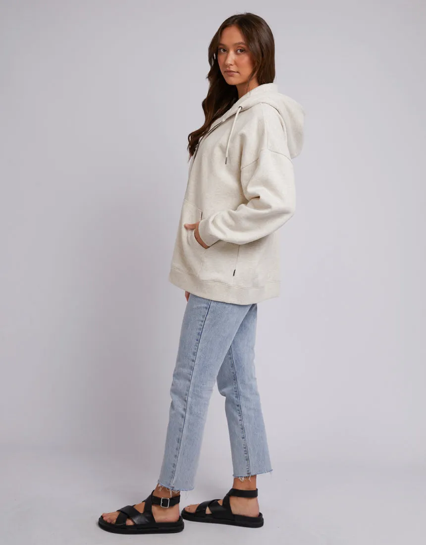 Oversized Zip Thru Hoody Oatmeal