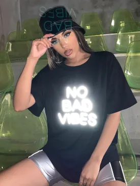 Reflective Letter Graphic Longline Tee