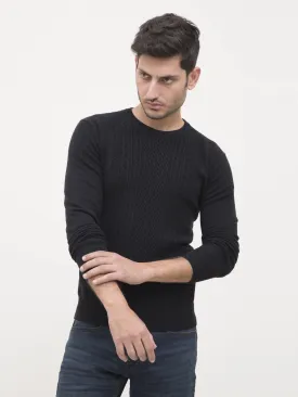 SWEATER CREW NECK FULL SLEEVE BLACK