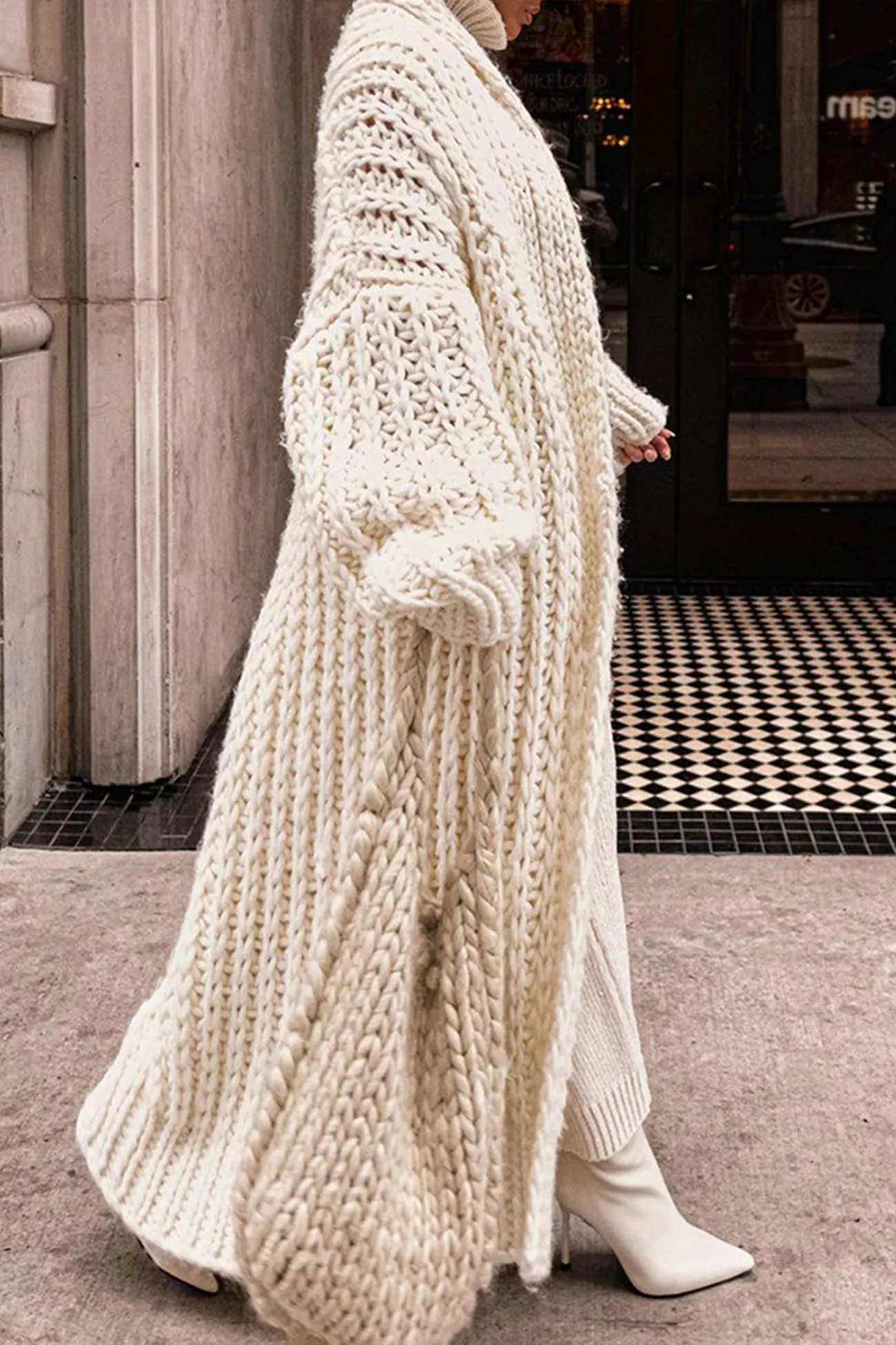 TastyHottie - Openwork Chunky Knit Cardigan