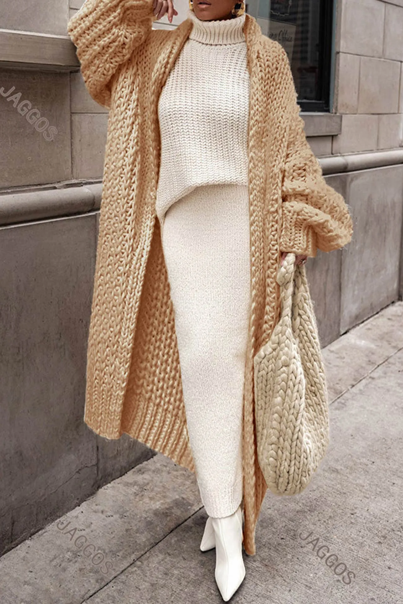 TastyHottie - Openwork Chunky Knit Cardigan