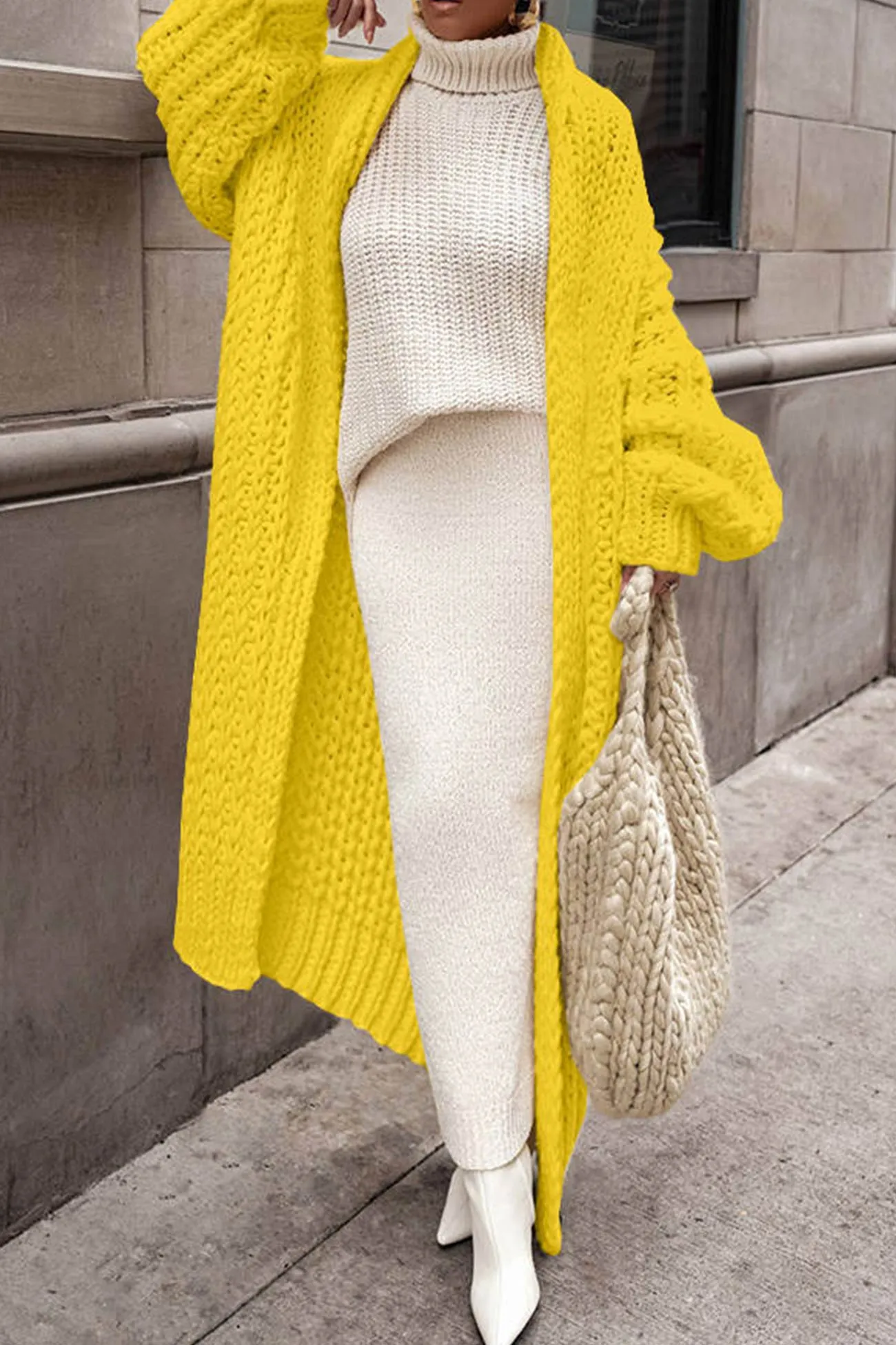 TastyHottie - Openwork Chunky Knit Cardigan