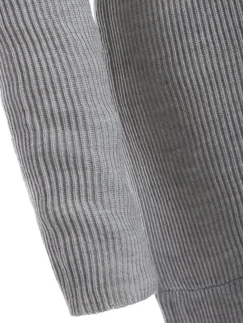 Trendy Hooded Buttoned Longline Sweater
