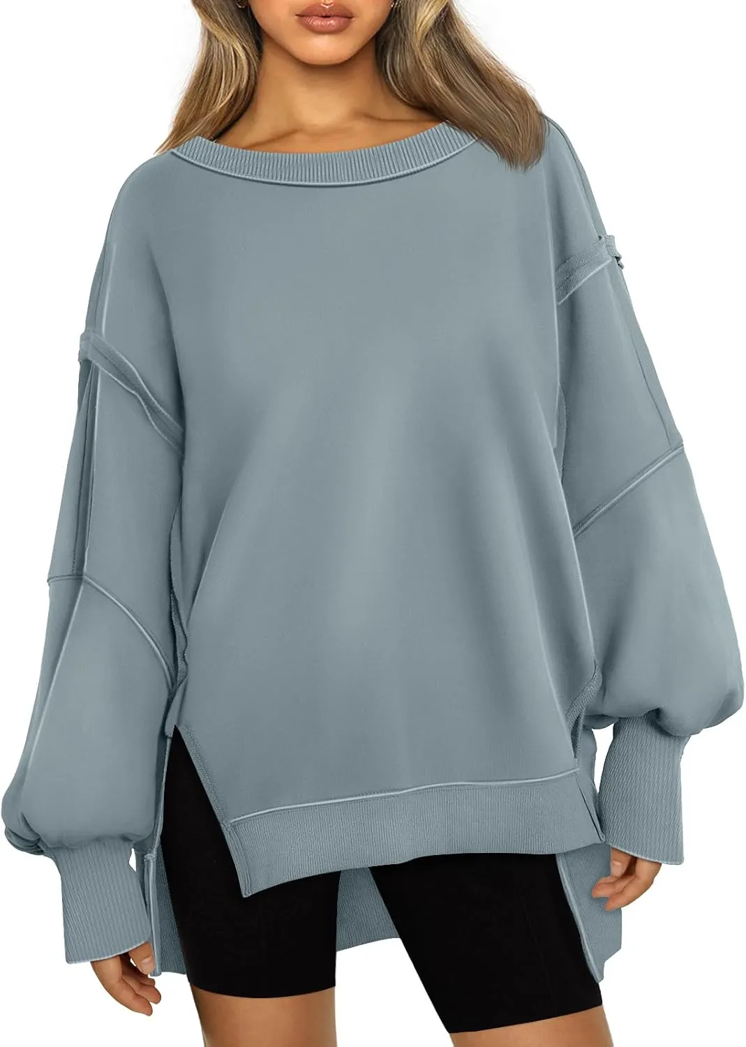 Trendy Queen Womens Oversized Sweatshirts Hoodies Crewneck Shirts Fall Outfits Teen Girls Y2k Winter Clothes