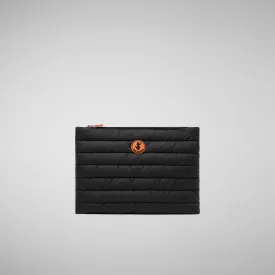 Unisex quilted pouch big Shaula in black