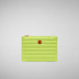 Unisex quilted pouch big Shaula in lichen green