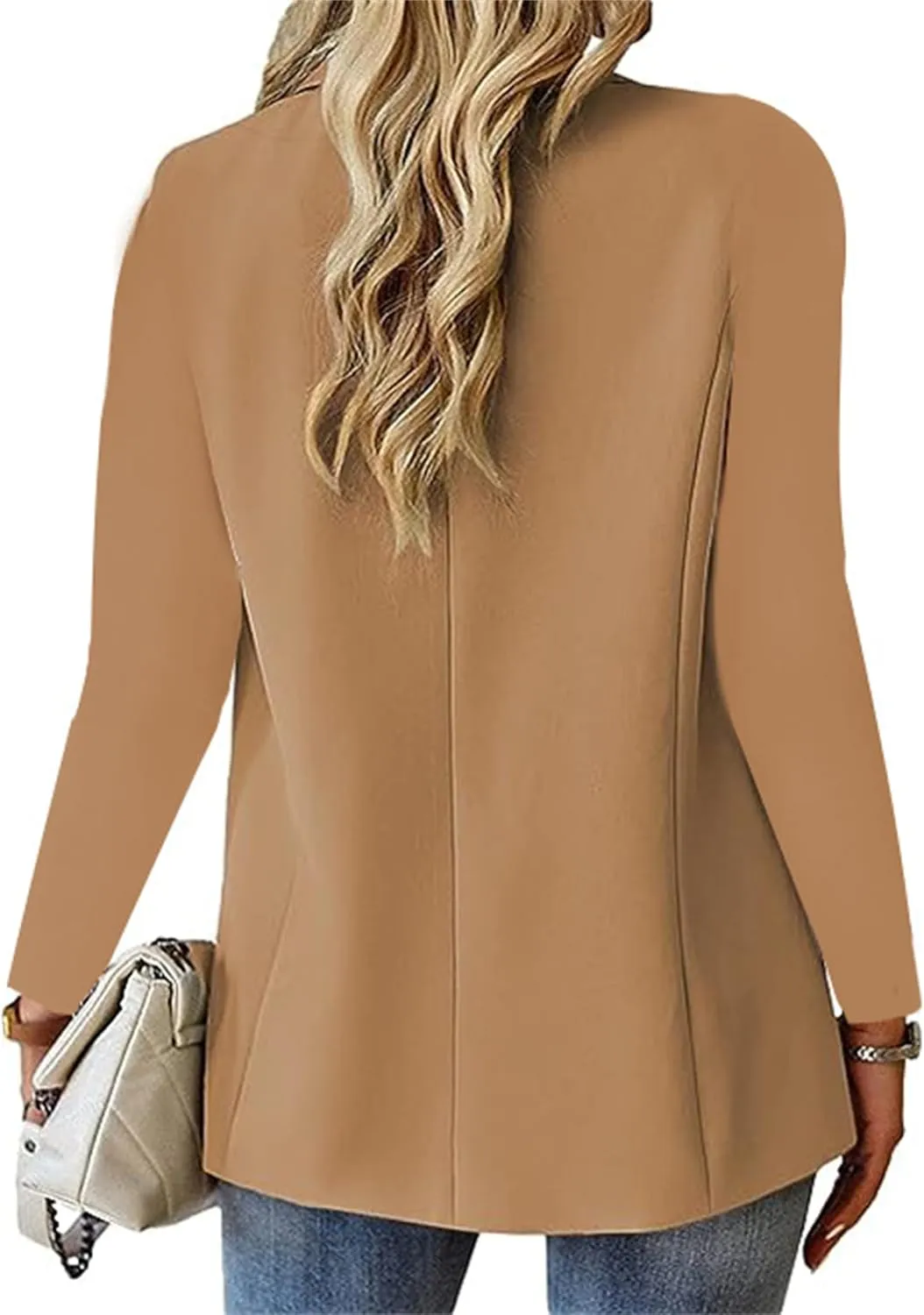 Women's Blazers Office Work Coats Casual Open Front Blazers Long Sleeve Lapel Jackets Lightweight Suit Jackets