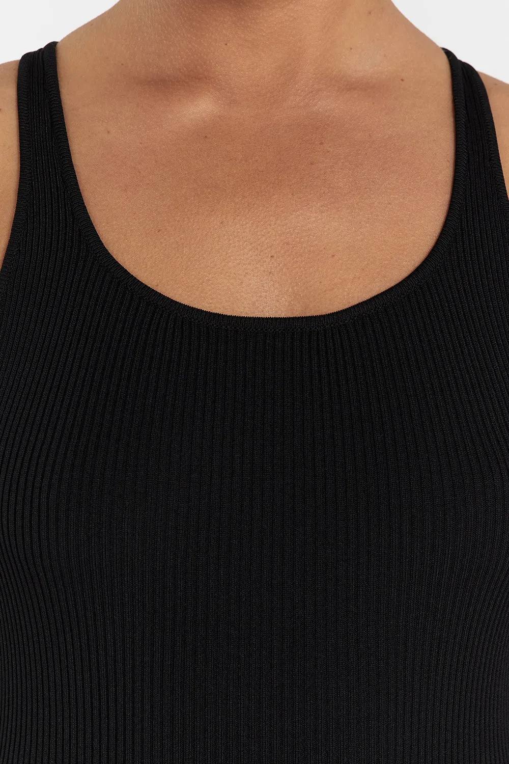 ZION BLACK KNIT MIDI DRESS